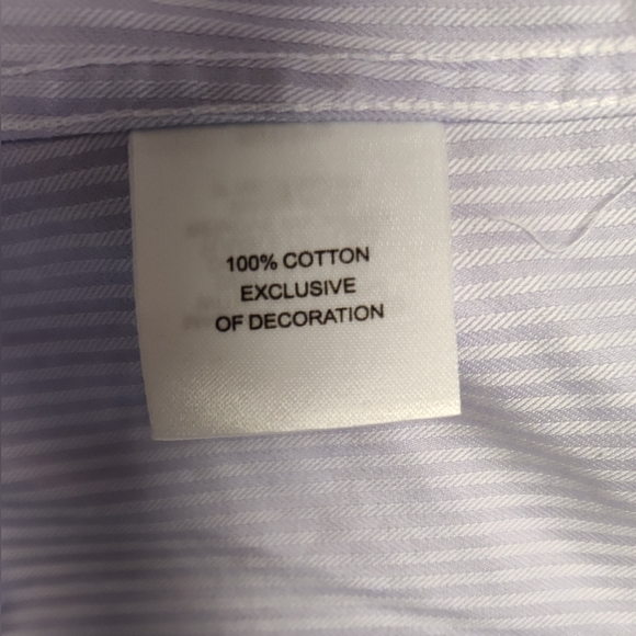 Men's Tailorbyrd Collection Trim Fit Dress Shirt - Size 16 - 34/35 - Picture 5 of 6